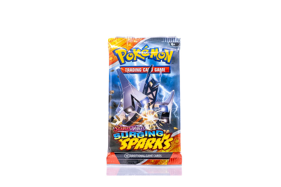Thumbnail: Surging Sparks 1x Booster Pack (Archalaudon) - Scarlet & Violet - Pokémon TCG -  seen from the front toploaded.co.uk