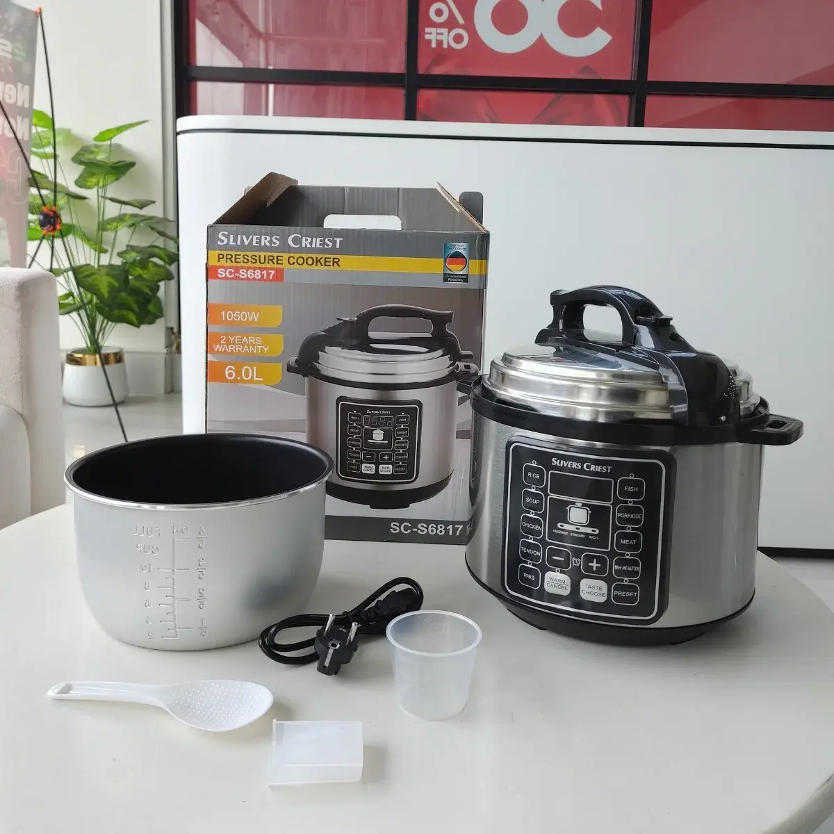 SLIVERS CRIEST MULTICOOKER 6L 1050W SC-S6817