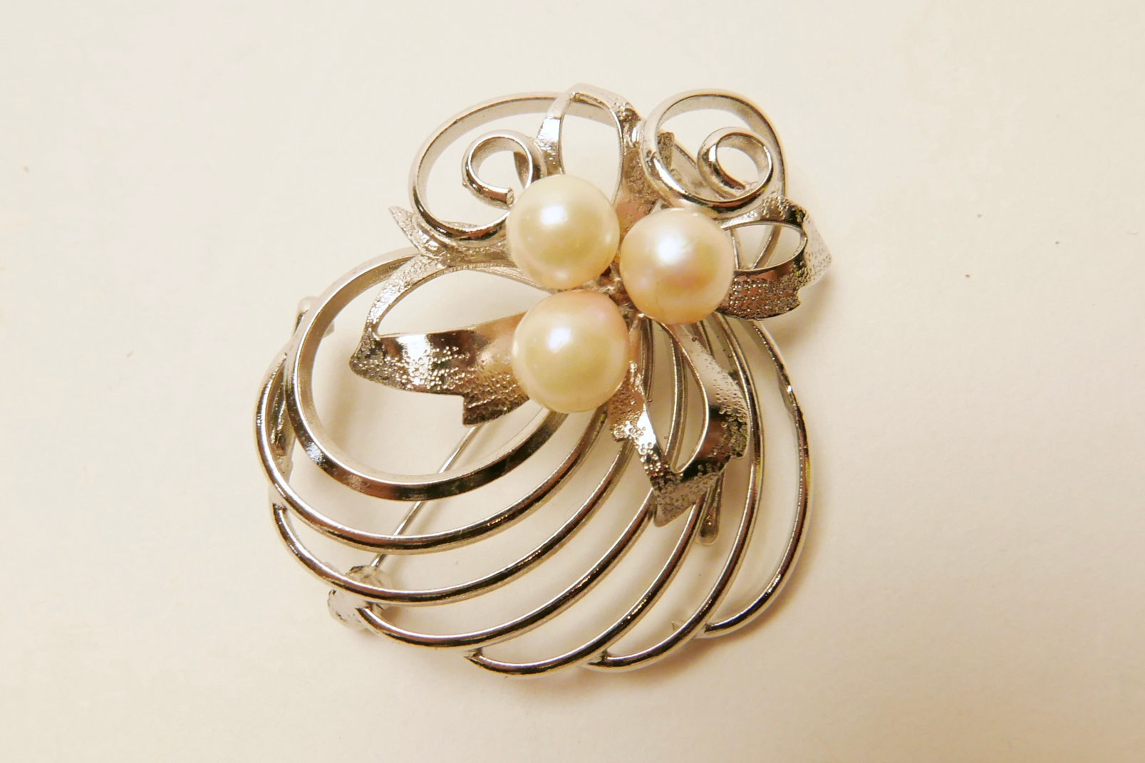 本真珠アンティーク帯留ブローチ