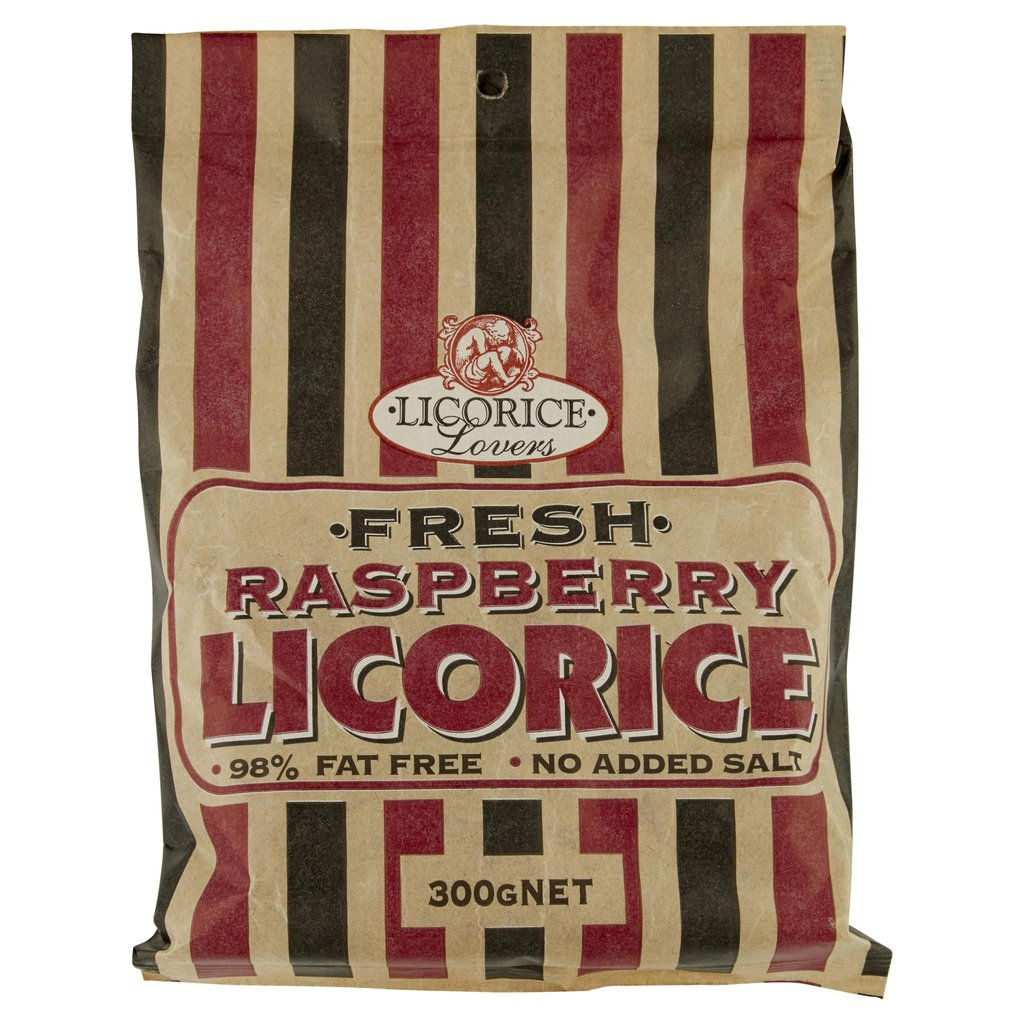 Fresh Raspberry Licorice 300g