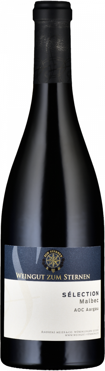 Flasche Rotwein Sélection Malbec 2023 vom Weingut zum Sternen aus Döttingen im Aargau bei Baden, online erhältlich.