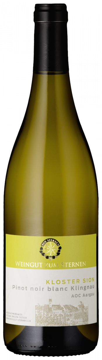 Weisswein Kloster Sion Blanc de Pinot noir 2023 vom Weingut zum Sternen aus Klingnau im Aargau bei Baden, online erhältlich.