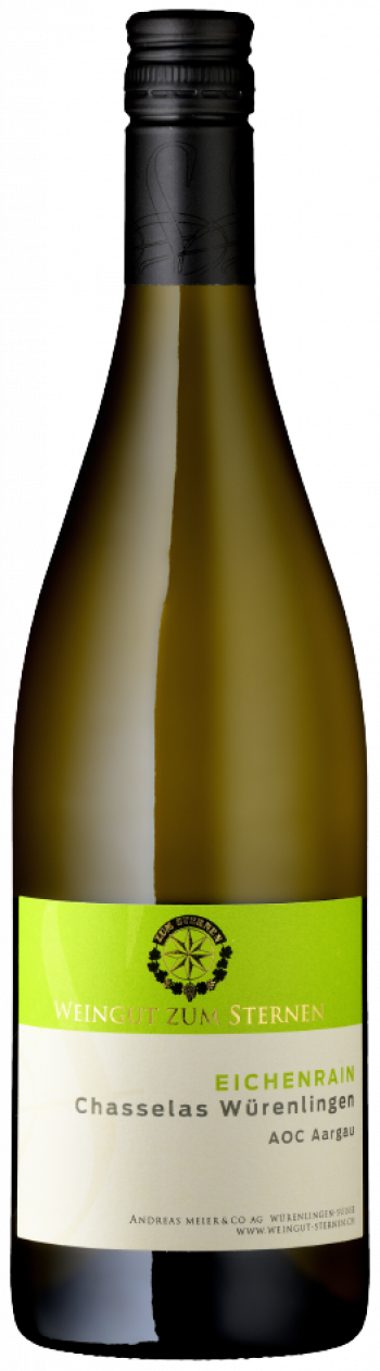 Flasche Weisswein Eichenrain Chasselas 2025 vom Weingut zum Sternen aus Würenlingen im Aargau bei Baden, online erhältlich.
