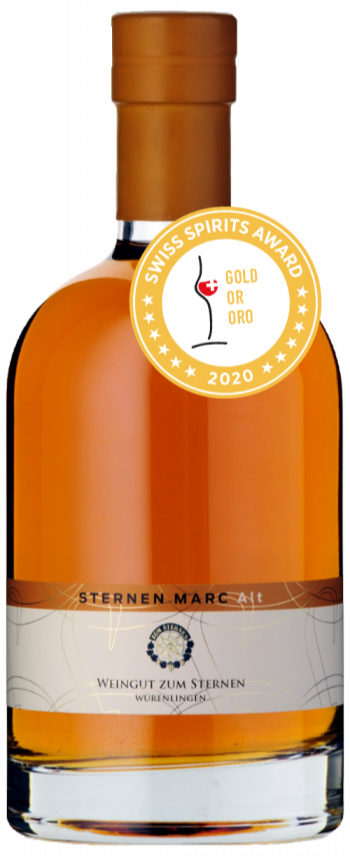Flasche Sternen Marc vom Weingut zum Sternen in Würenlingen im Aargau bei Baden, Spezialität online bestellen.