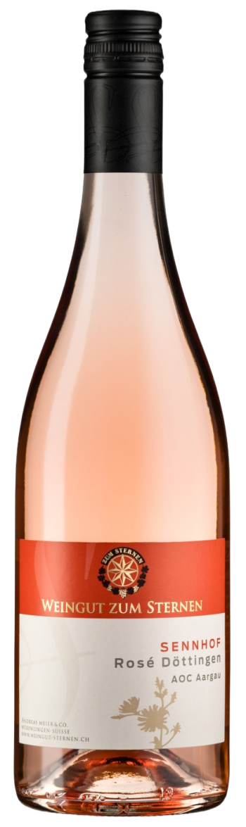Roséwein Flasche Sennhof Rosé vom Weingut zum Sternen aus dem Sennhof in Döttingen im Aargau bei Baden, online bestellen.