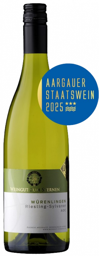 Weisswein Flasche Riesling-Sylvaner vom Weingut zum Sternen in Würenlingen im Aargau bei Baden, Schweizer Wein online bestell