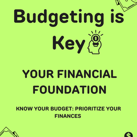 Budgeting Is Key: Know your budget, prioritize your finances.