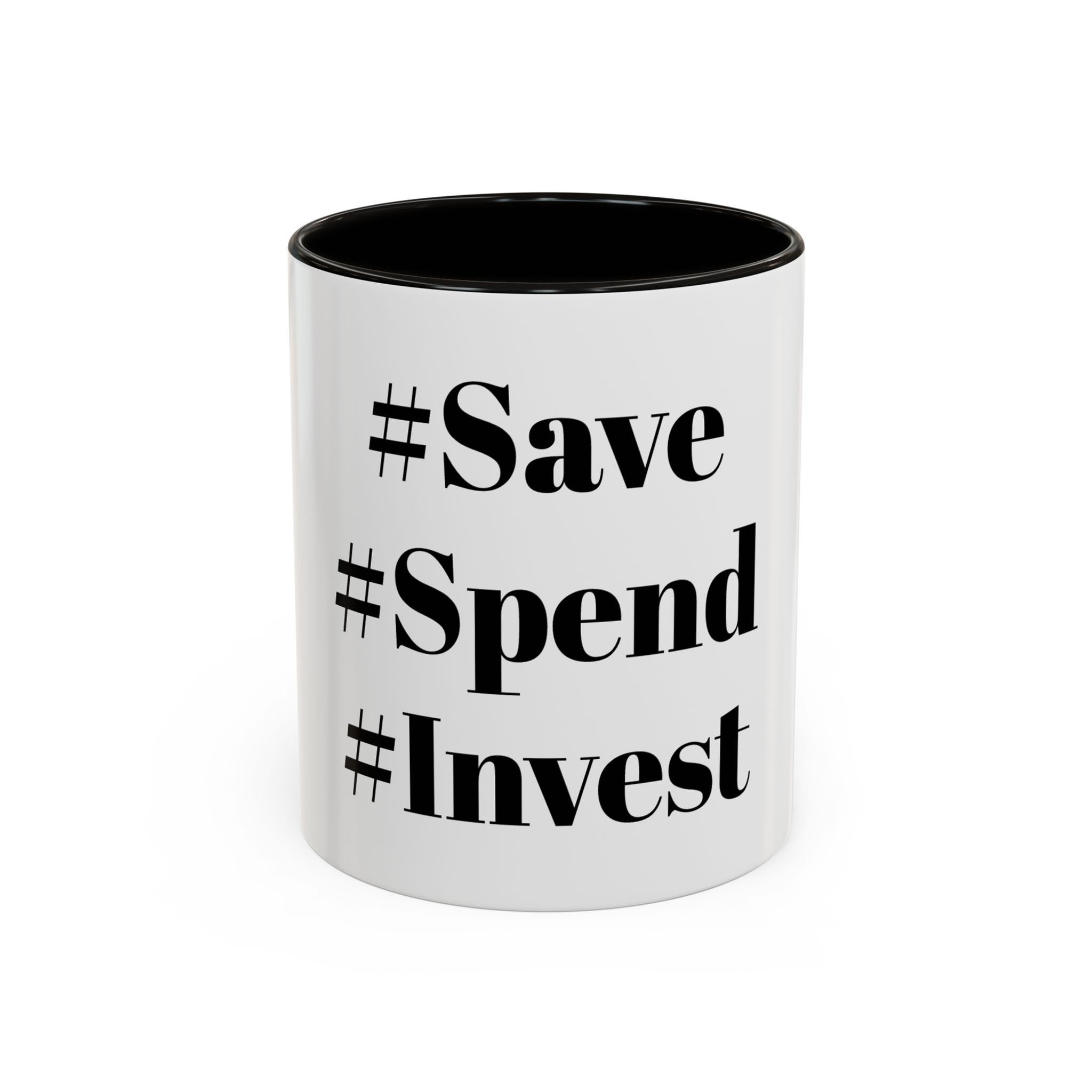 Save, Spend, Invest Mug
