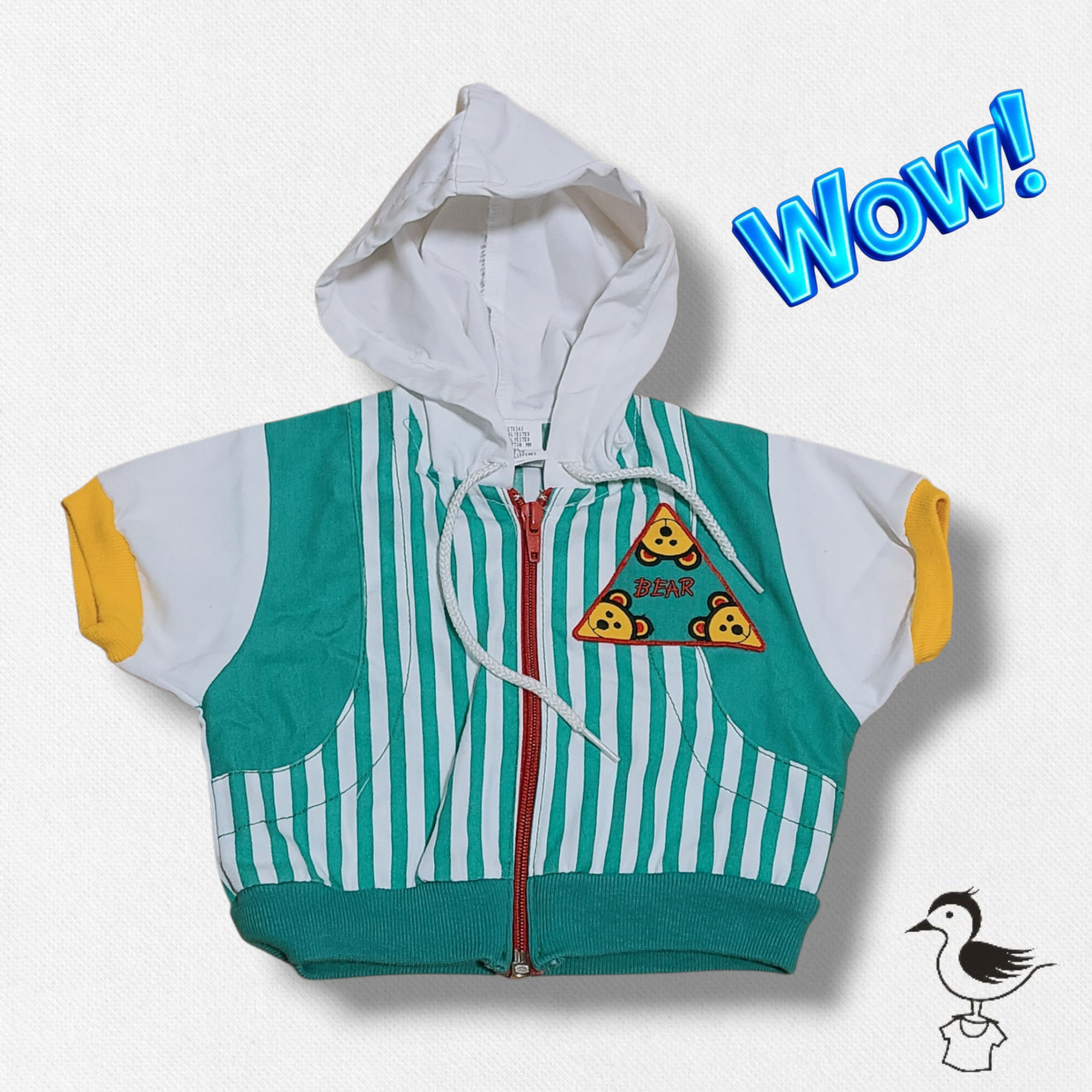6-9 mois - veste/petit manteau mince manches courtes -  vintage  - comme neuve!