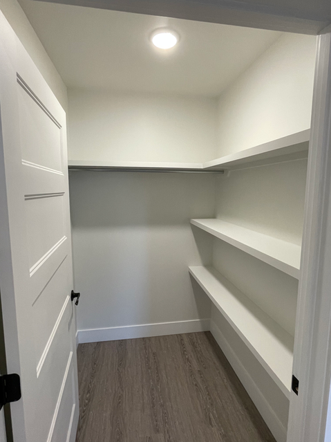 Large walk-in closet off master bedroom