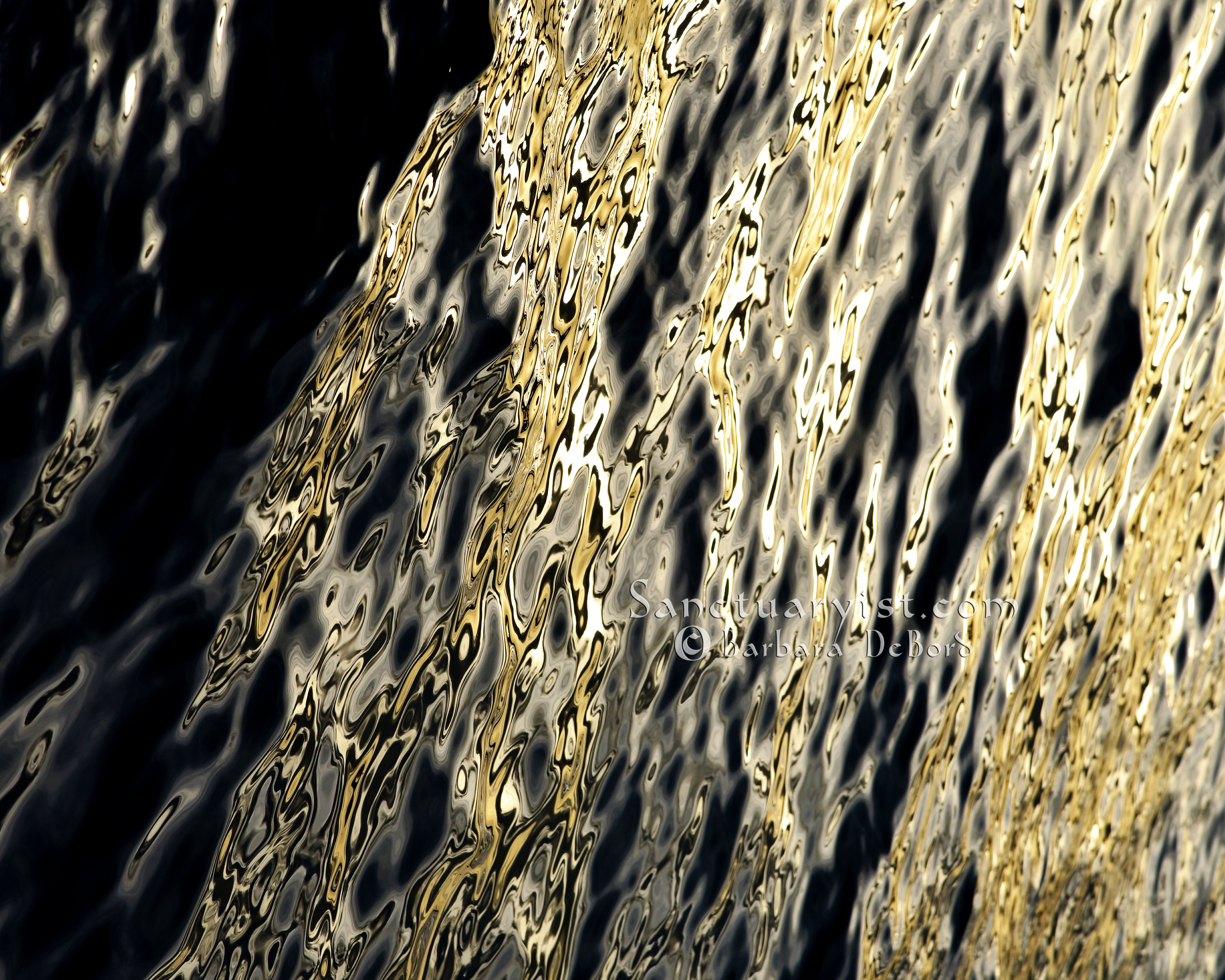 Grey Gold & Black Leopard Seas No 21
