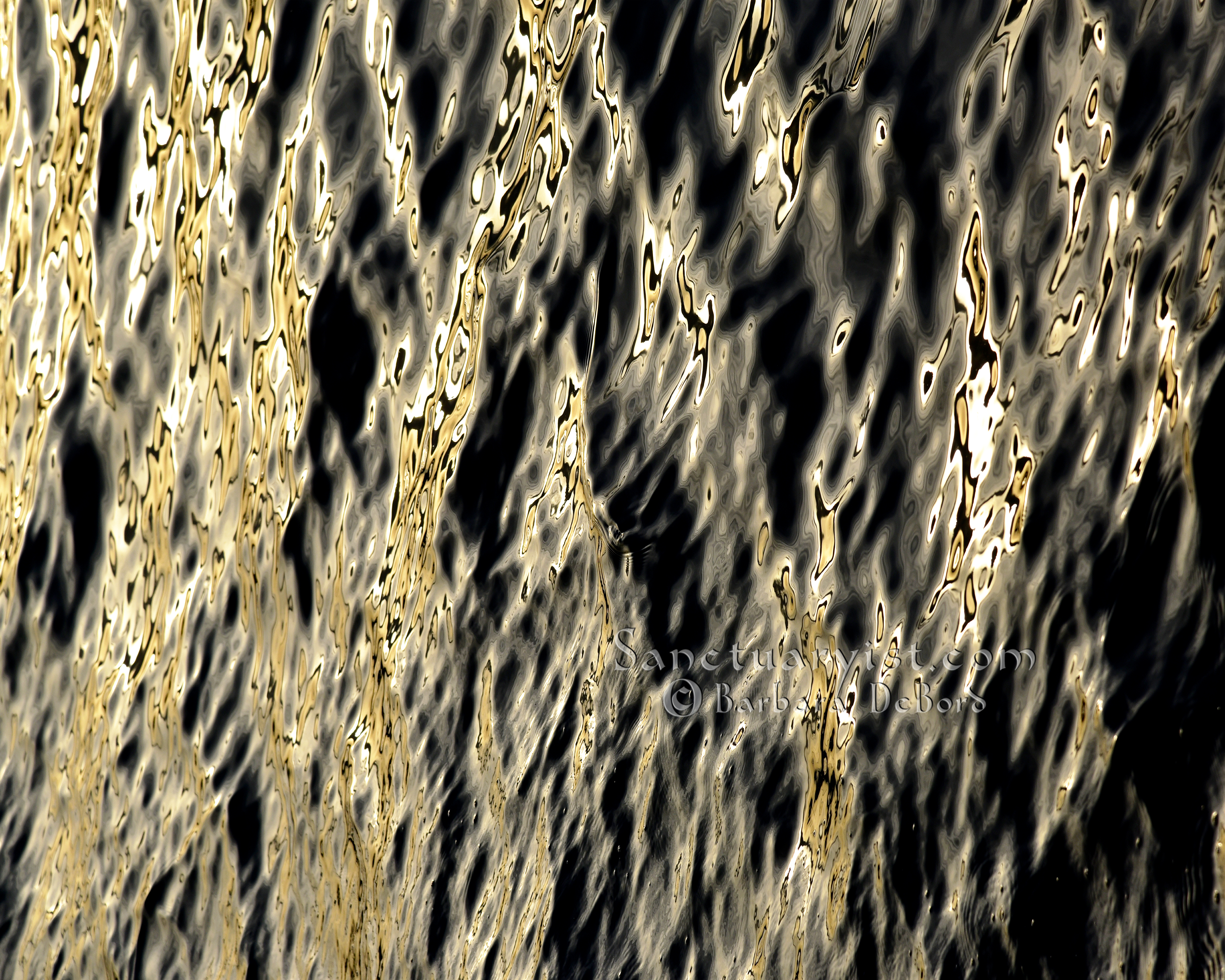 Grey Gold & Black Leopard Seas No 5