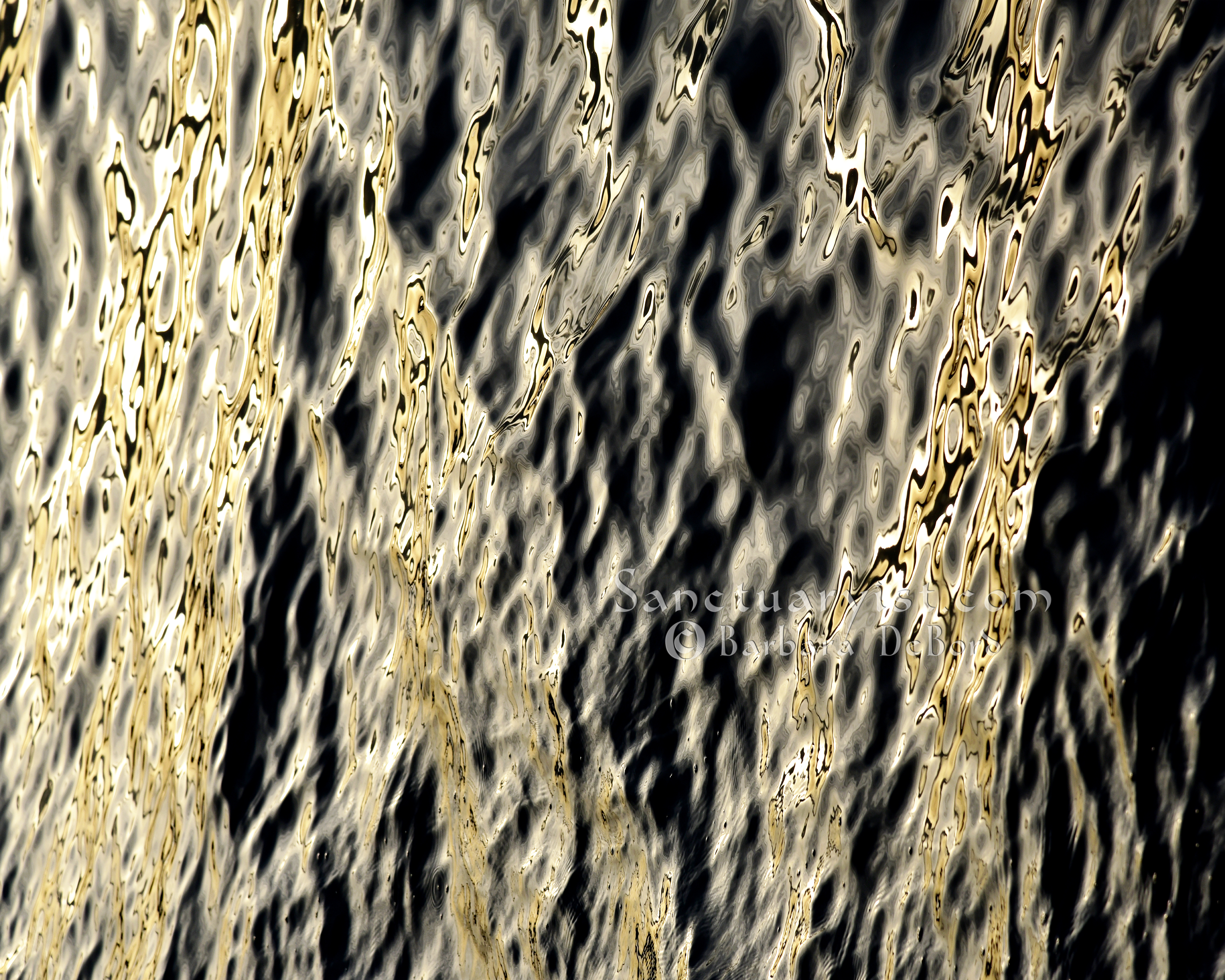 Grey Gold & Black Leopard Seas No 4