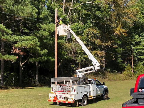 placing aerial strand