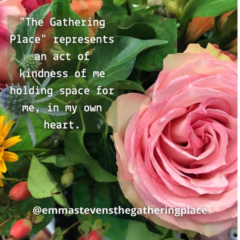 Hybrid Tea Rose with text about Emma Stevens memoir