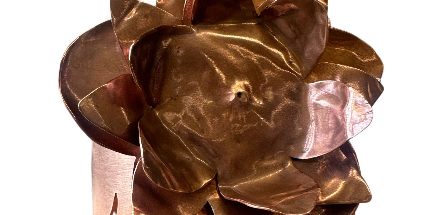 Copper Flower Cuff Bracelet