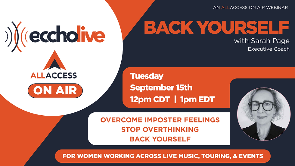 ECCHO Live Presents: Sarah Page's Back Yourself Webinar