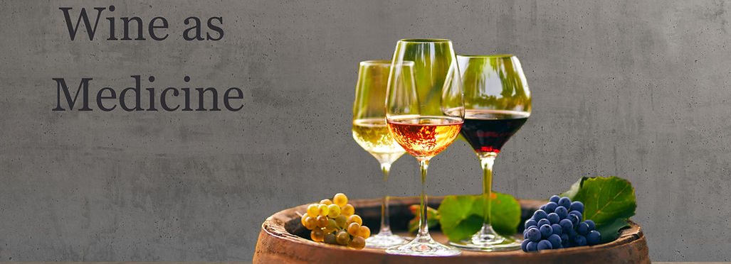 Three glasses with white, rose and red w