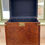 Thumbnail: Vintage Leather Trunk or Side Table with Antique Brass Details