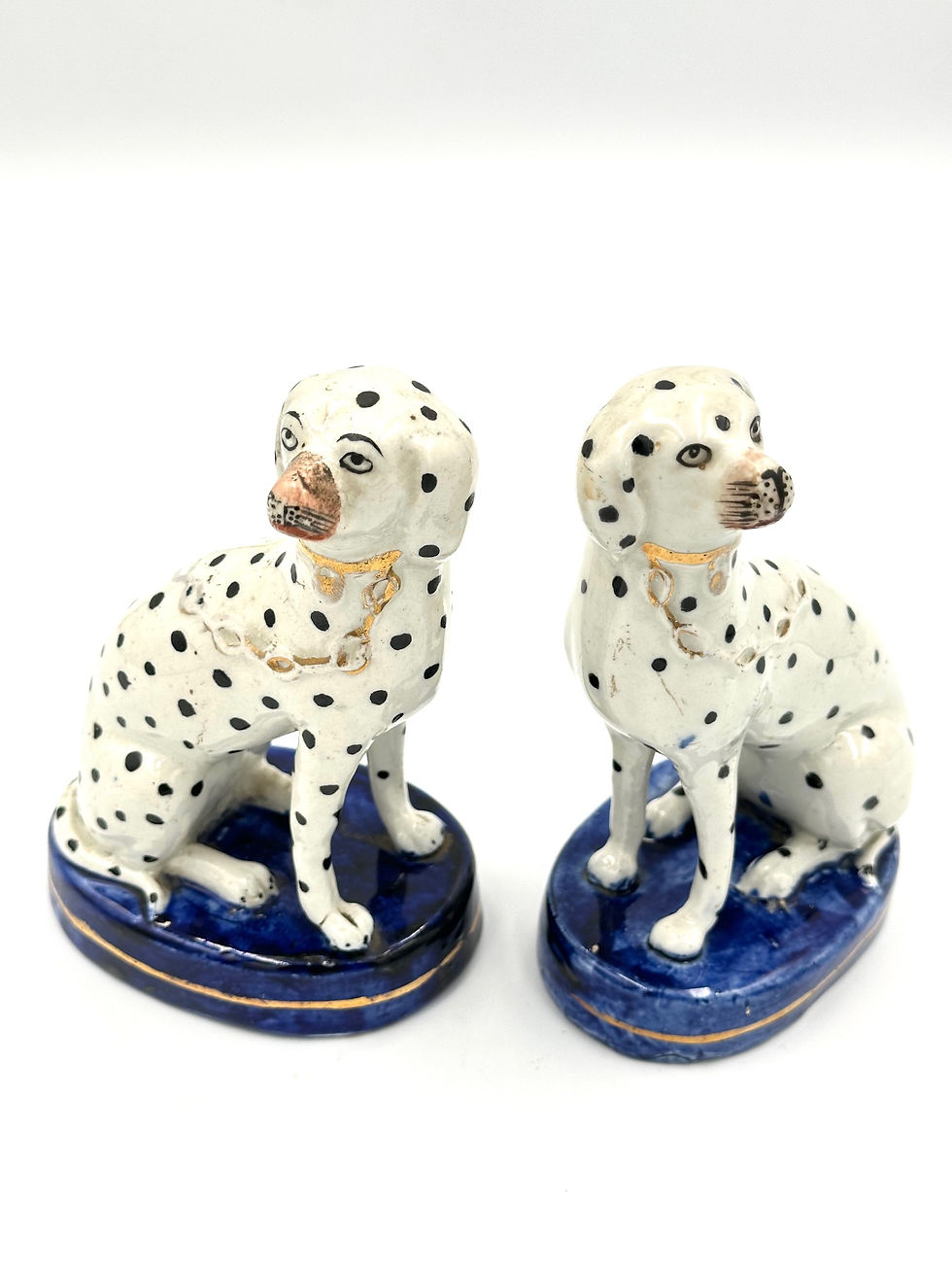 Thumbnail: Rare Pair of Staffordshire Dalmatians c. 1880s