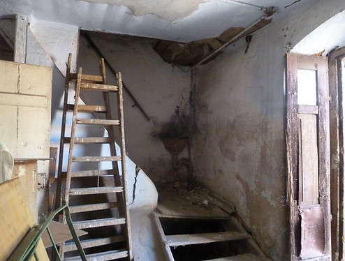 Fachwerkhaus Meißen-Cölln (6)Zustand Treppe 2019.JPG