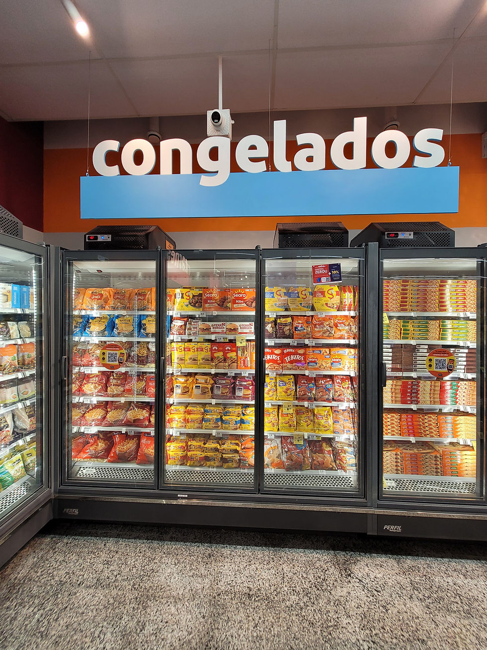 Expositor vertical para congelados