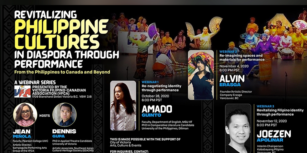 Free Webinar Series: Revitilizing Philippine Cultures in Diaspora through Performance