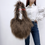 Thumbnail: Faux Mongolian Furry Fur Heart Shape Oversized Tote Bags