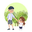 —Pngtree—brother and sister walk in_4731276.png