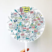 進士遙 Haruka Shinji イラスト illustration デザイン design 地図  MAP うちわ 台東区 ときめきたいとうフェスタ