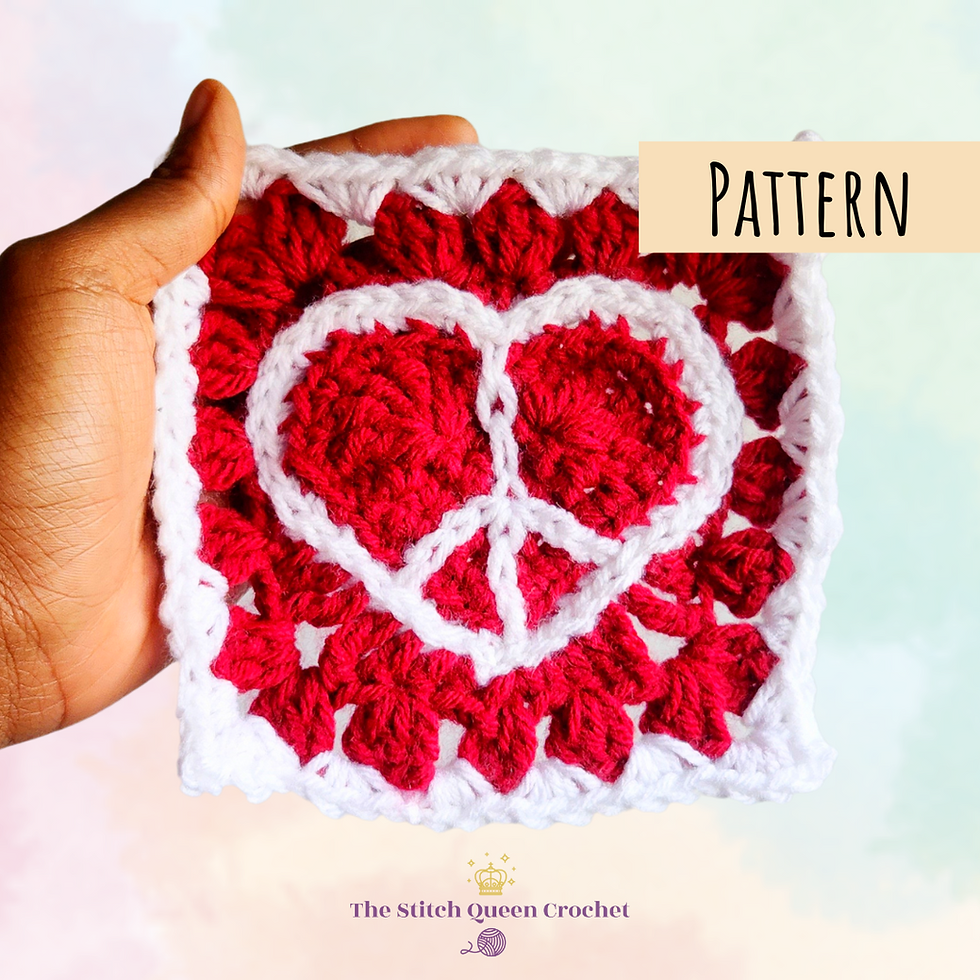 Thumbnail: Peace and Love Granny Square Pattern (with video)