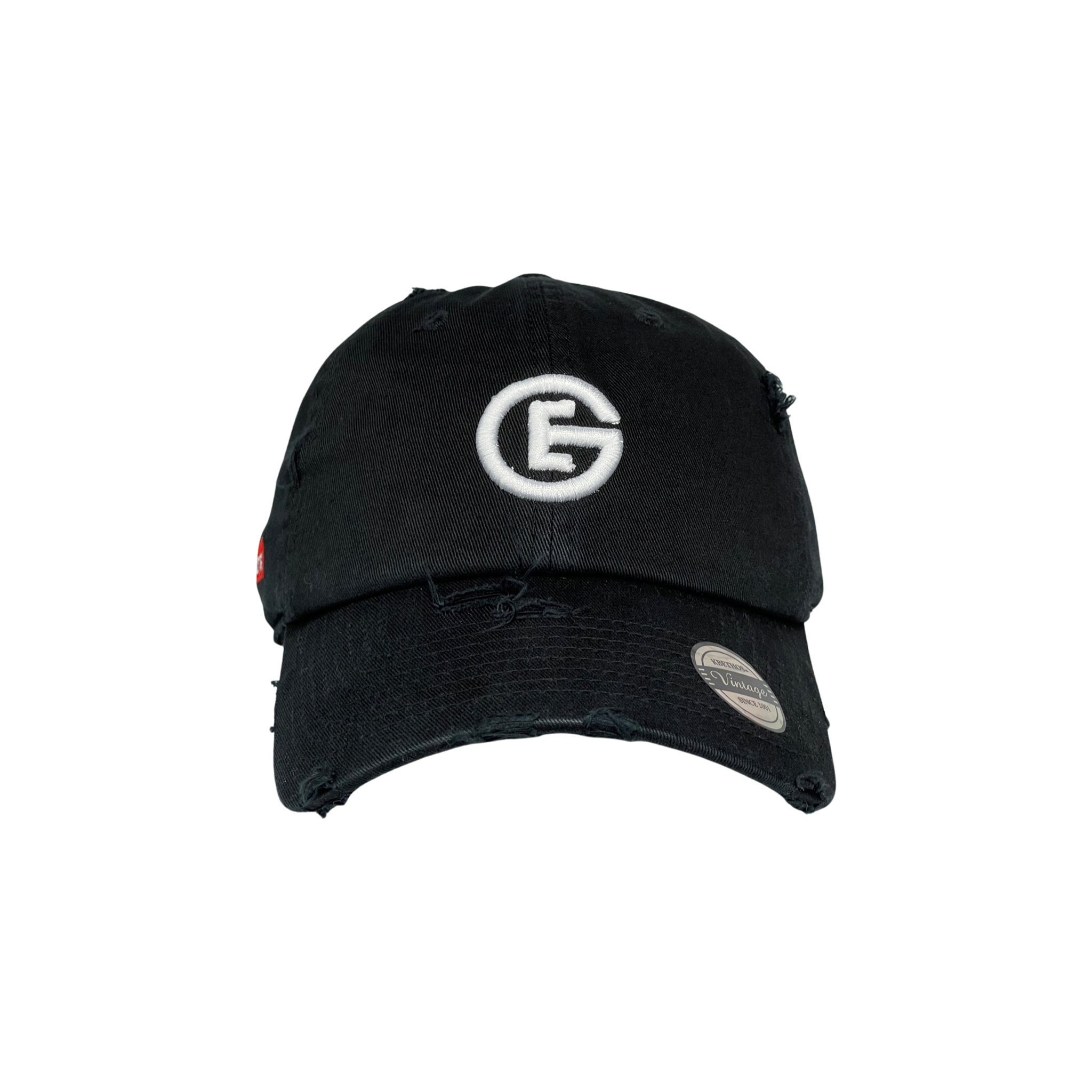 Distressed Ebony Monogram Cap