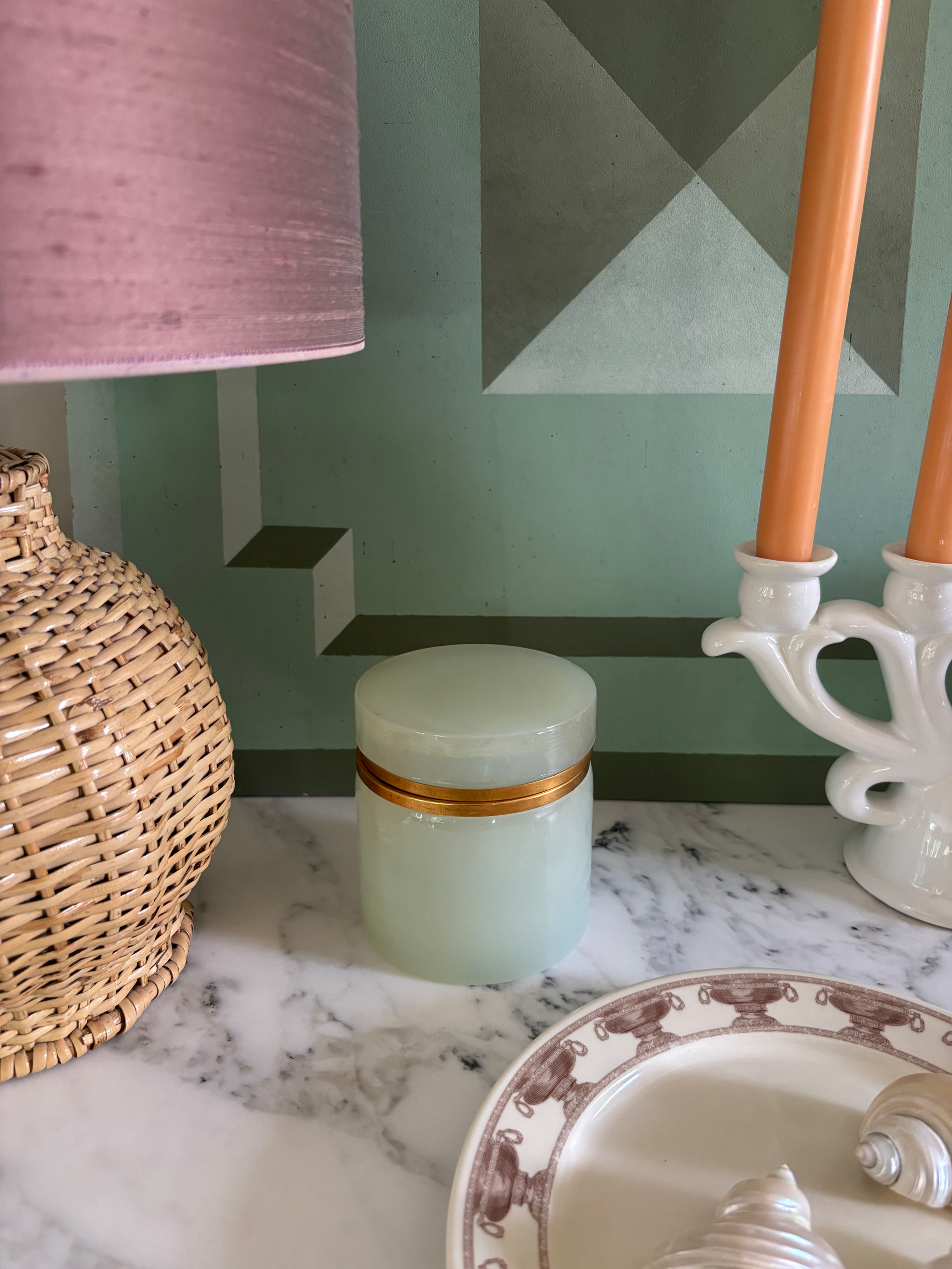 Vintage opaline doosje 