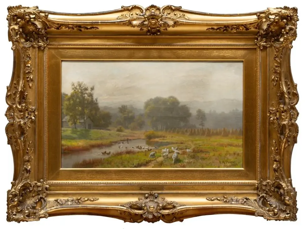 Ducks and Geese in a River, 1900.webp