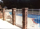 Ultra ornamental aluminum UAF 200 with circles installed by Elyria Fence Inc.