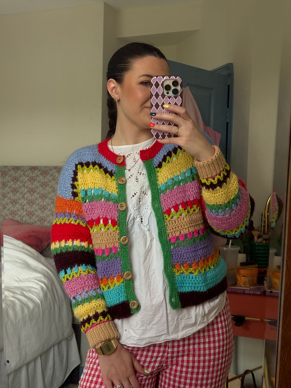 Thumbnail: Flower Garden Cardigan- PDF crochet pattern