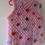 Thumbnail: Granny stripes vest with rainbow flowers- Medium