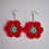 Thumbnail: Classic custom colour crocheted flower earrings