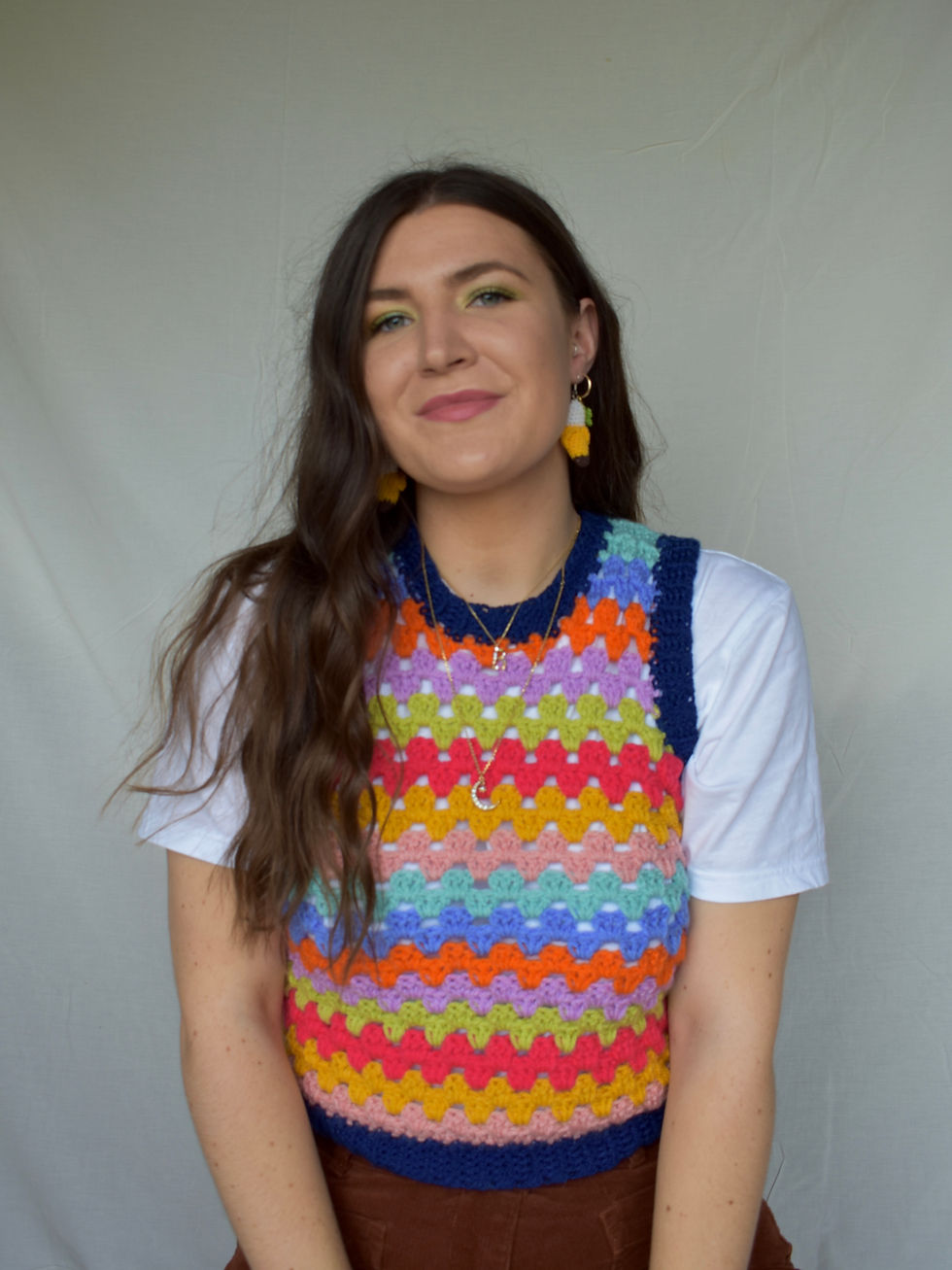 Thumbnail: Granny stripes vest- PDF crochet pattern