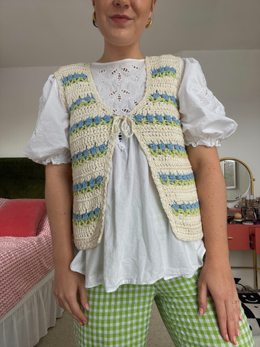 トップス murral Garden flower knit vest 86d0e10a714449d906649c812023c7