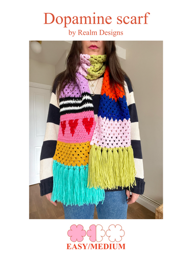 patchwork scarf crochet