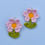 Thumbnail: Flower pot crocheted earrings