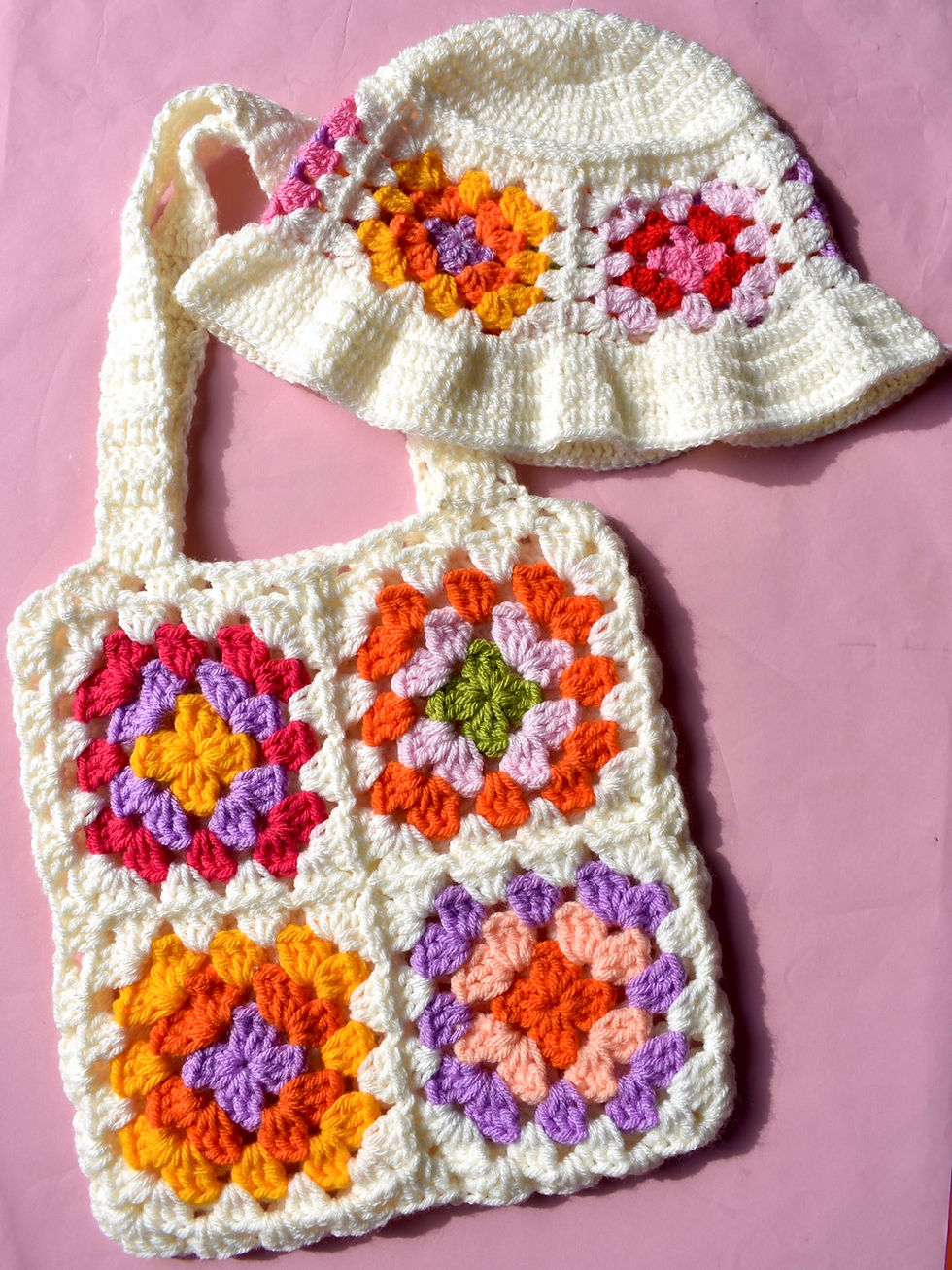Thumbnail: Granny squares tote bag