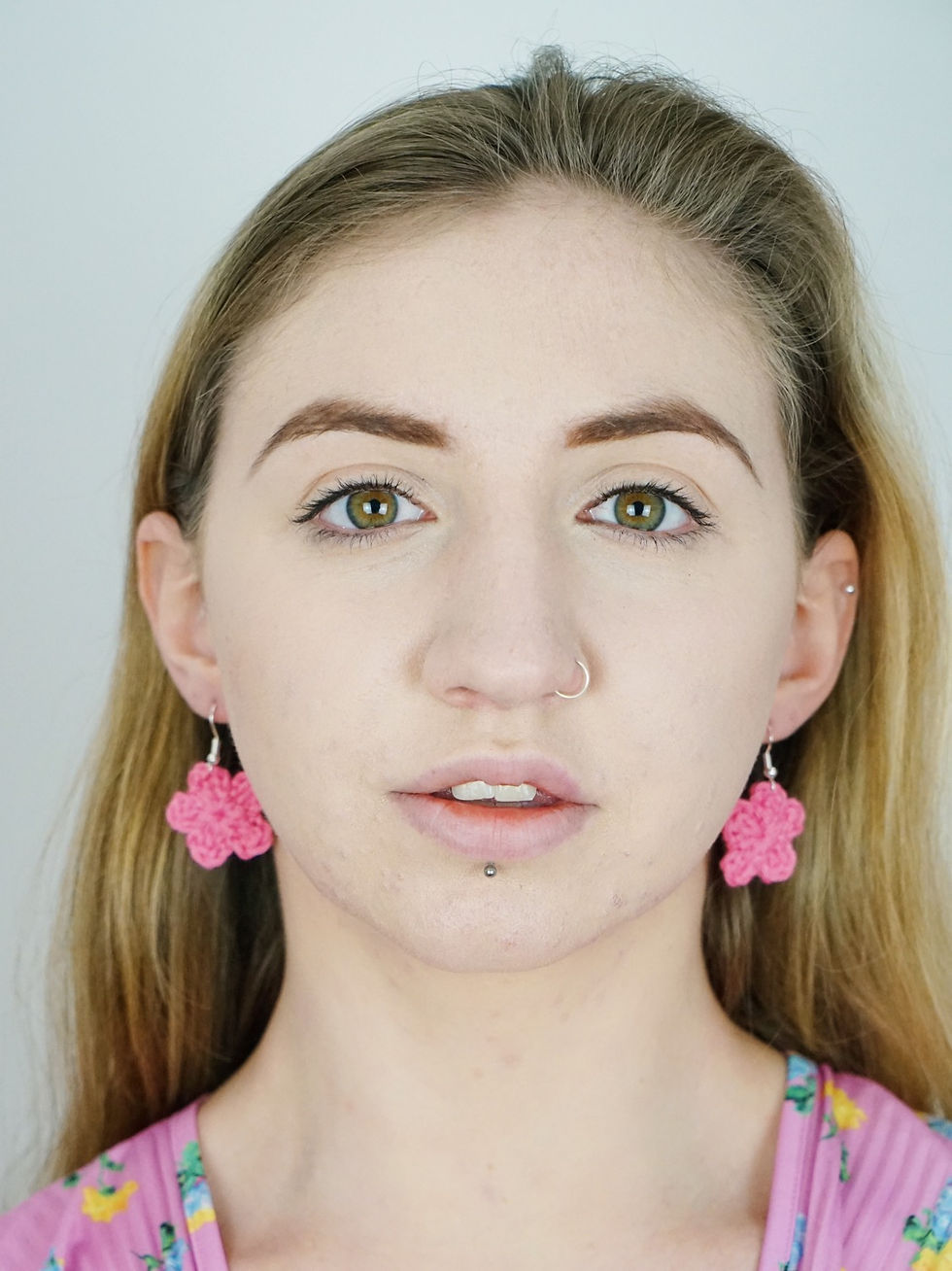Thumbnail: Basic crocheted flower earrings- 9 colours