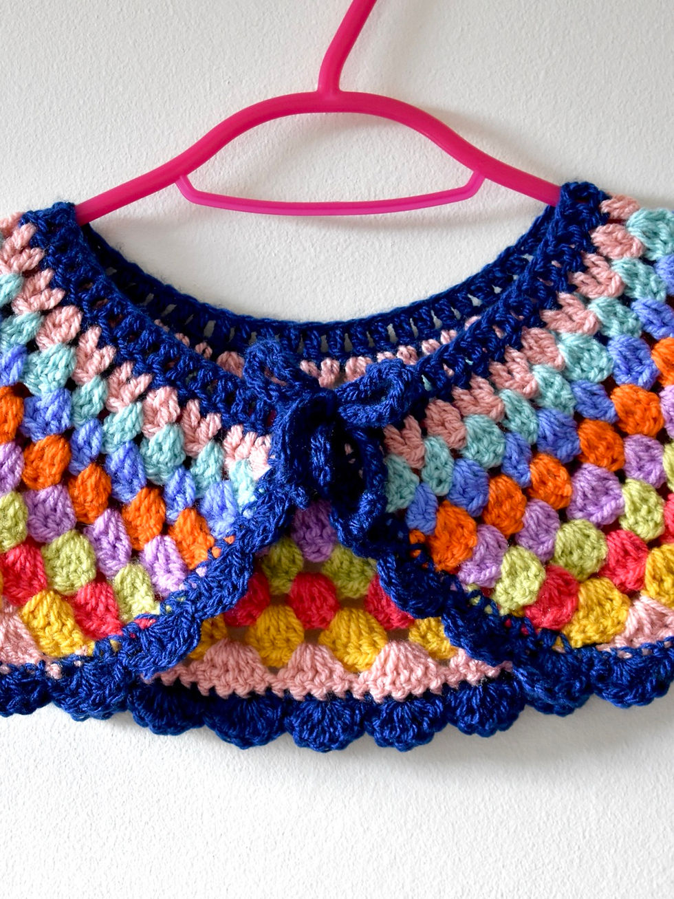 Thumbnail: Striped crocheted collar