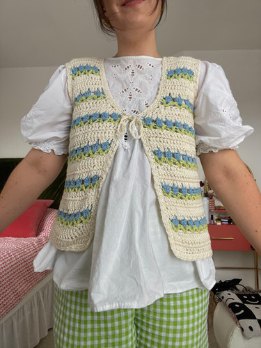 トップス murral Garden flower knit vest トップス MURRAL Garden flower knit vest MURRAL Garden flower
