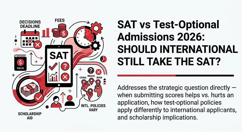 SAT vs Test-Optional Admissions 2026: Should International Students Still Take the SAT?
