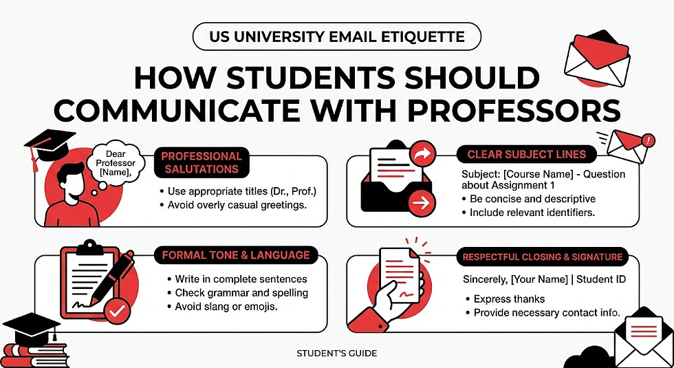 US university email etiquette