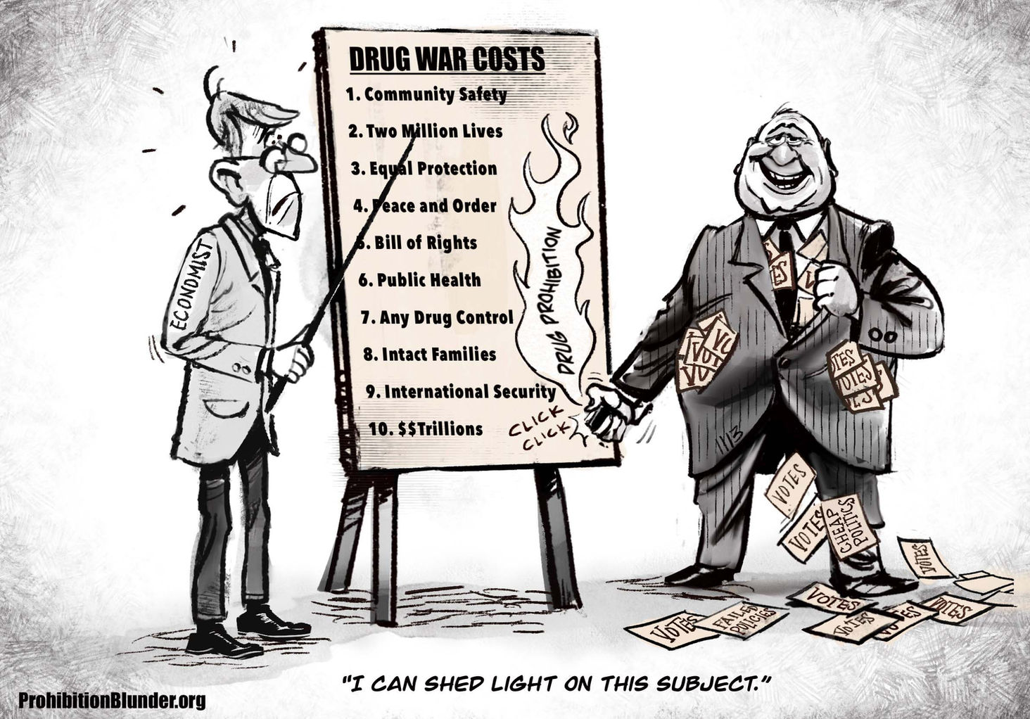 Drug prohibition fire