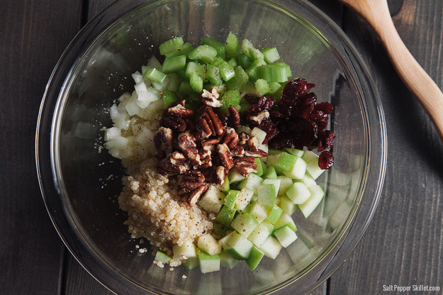 Quinoa Salad w Apples, Pecans, Cranb